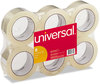 A Picture of product UNV-63500 Universal® General-Purpose Box Sealing Tape 3" Core, 1.88" x 110 yds, Clear, 6/Pack