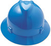A Picture of product MSA-475368 MSA V-Gard® Hard Hats,  Fas-Trac Ratchet Suspension, Size 6 1/2 - 8, Blue
