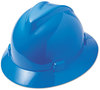 A Picture of product MSA-475368 MSA V-Gard® Hard Hats,  Fas-Trac Ratchet Suspension, Size 6 1/2 - 8, Blue