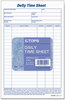 A Picture of product TOP-30041 TOPS™ Daily Time and Job Sheets,  8 1/2 x 5 1/2, 100/Pad, 2/Pack