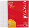 A Picture of product UNV-20921 Universal® Filler Paper 3-Hole, 8.5 x 11, Medium/College Rule, 200/Pack