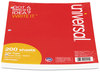 A Picture of product UNV-20921 Universal® Filler Paper 3-Hole, 8.5 x 11, Medium/College Rule, 200/Pack