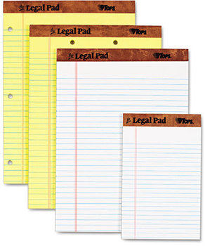 TOPS™ The Legal Pad™ Ruled Perforated Pads,  Legal/Wide, 8 1/2 x 14, White, 50 Sheets