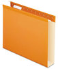 A Picture of product PFX-4152X2ORA Pendaflex® Extra Capacity Reinforced Hanging File Folders with Box Bottom 2" Letter Size, 1/5-Cut Tabs, Orange, 25/Box