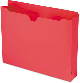 Smead™ Colored File Jackets with Reinforced Double-Ply Tab Straight Letter Size, Red, 50/Box