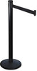 A Picture of product TCO-11711 Tatco Adjusta-Tape Crowd Control Posts and Bases,  Steel, 14" deep, Black, 2/Box