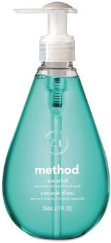 Method® Gel Hand Wash,  Waterfall, 12 oz Pump Bottle, 6/Case.