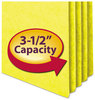 A Picture of product SMD-73233 Smead™ Colored File Pockets 3.5" Expansion, Letter Size, Yellow