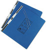 A Picture of product UNV-15442 Universal® Pressboard Hanging Binder,  14-7/8 x 11, Unburst Sheets, Blue