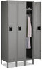A Picture of product TNN-STS1218723MG Tennsco Single Tier Locker,  Three Units, 36w x 18d x 78h, Medium Gray