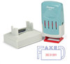 A Picture of product XST-66213 Xstamper® ECO-GREEN VersaDater® Message Dater,  2 1/8 x 1 5/16, FAXED, Blue/Red