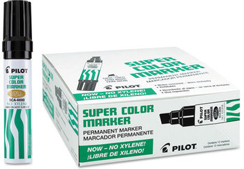 Pilot® Jumbo Refillable Permanent Marker,  Chisel Tip, Black