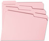 A Picture of product SMD-12634 Smead™ Reinforced Top Tab Colored File Folders 1/3-Cut Tabs: Assorted, Letter Size, 0.75" Expansion, Pink, 100/Box