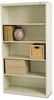 A Picture of product TNN-B66PY Tennsco Metal Bookcases,  Five-Shelf, 34-1/2w x 13-1/2d x 66h, Putty