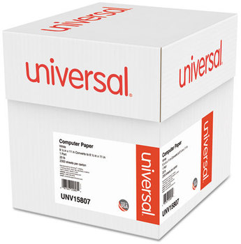 Universal® Printout Paper 1-Part, 20 lb Bond Weight, 9.5 x 11, White, 2,300/Carton