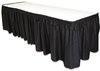 A Picture of product TBL-LS2914BK Tablemate® Table Set® Linen-Like Table Skirting,  29" x 14ft, Black