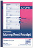 A Picture of product TOP-46816 TOPS™ Money and Rent Receipt Books,  2-3/4 x 7 1/8, Two-Part Carbonless, 400 Sets/Book