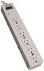 A Picture of product TRP-TLM606HJ Tripp Lite Protect It!™ Six-Outlet Surge Suppressor,  6 Outlets, 6 ft Cord, 1340 Joules, Light Gray