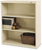 A Picture of product TNN-B42PY Tennsco Metal Bookcases,  Three-Shelf, 34-1/2w x 13-1/2d x 40h, Putty