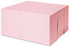 A Picture of product 967-114 SCT® Pink Non-Window Bakery Box,  10w x 10d x 5h, Pink, 100/Case.