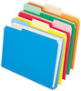 A Picture of product PFX-54460 Pendaflex® Double Stuff® File Folders 1/3-Cut Tabs: Assorted, Letter Size, Colors, 50/Pack