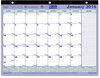 A Picture of product RED-C181721 Brownline® Monthly Desk Pad Calendar 3-Hole Punched, 11 x 8.5, White/Blue/Green Sheets, Black Binding, 12-Month (Jan to Dec): 2025