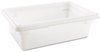 A Picture of product RCP-3509WHI Rubbermaid® Commercial Food/Tote Boxes,  3.5gal, 18w x 12d x 6h, White