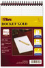 A Picture of product TOP-99708 TOPS™ Docket™ Gold Steno Books,  Gregg Rule, 6 x 9, White, 100 Sheets