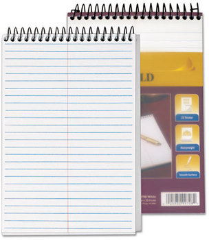 TOPS™ Docket™ Gold Steno Books,  Gregg Rule, 6 x 9, White, 100 Sheets