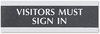 A Picture of product USS-4761 Headline® Sign Century Series Office Sign,  PRIVATE, 9 x 3, Black/Silver