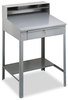 A Picture of product TNN-SR57MG Tennsco Open Steel Shop Desk,  34-1/2w x 29d x 53-3/4h, Medium Gray