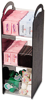 Vertiflex® Commercial Grade Compact Condiment Organizer,  6 1/8w x 8d x 18h, Black