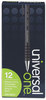 A Picture of product UNV-15510 Universal™ Retractable Ballpoint Pen Medium 1 mm, Black Ink, Barrel, Dozen