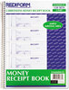 A Picture of product RED-S16444WCL Rediform® Spiralbound Unnumbered Money Receipt Book,  2 3/4 x 7, Three-Part, 120 Sets/Book