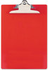 A Picture of product SAU-21601 Saunders Recycled Plastic Clipboard with Ruler Edge,  1" Capacity, Holds 8 1/2w x 12h, Red
