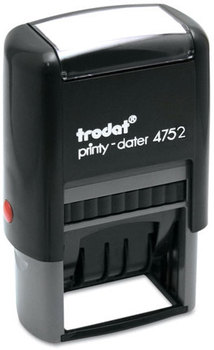 Trodat® Economy Date Stamp,  Dater, Self-Inking, 1 5/8 x 1, Blue/Red