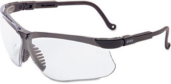 Uvex™ by Honeywell Genesis® Safety Eyewear,  Black Frame, Clear Lens