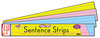 A Picture of product TEP-T4002 TREND® Wipe Off® Sentence Strips,  24 x 3, Blue/Pink, 30/Pack