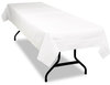 A Picture of product TBL-PT549WH Tablemate® Table Set® Poly Tissue Table Cover,  54 x 108, White, 6/Pack