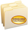 A Picture of product SMD-10338 Smead™ Top Tab File Folders with Antimicrobial Product Protection 1/3-Cut Tabs: Assorted, Letter, 0.75" Expansion, Manila, 100/Box