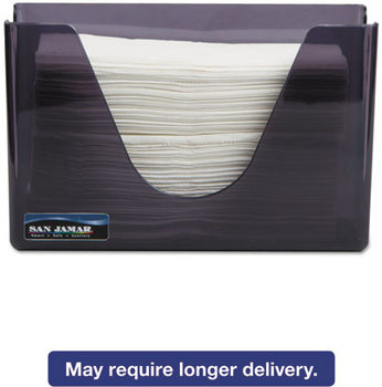 San Jamar® Countertop Folded Towel Dispenser,  Plastic, Black Pearl, 11 x 4 3/8 x 7