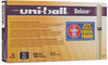 A Picture of product SAN-60052 uni-ball® Deluxe Stick Roller Ball Pen,  Black Ink, Fine, Dozen