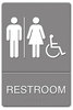 A Picture of product USS-4811 Headline® Sign ADA Sign,  Restroom/Wheelchair Accessible Tactile Symbol, Molded Plastic, 6 x 9