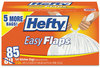 A Picture of product RFP-E27585 Hefty® Easy Flaps® Trash Bags,  13gal, White, 85/Box, 6 Boxes/Carton