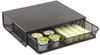 A Picture of product SAF-3274BL Safco® Onyx™ One Drawer Hospitality Organizer 5 Compartments, 12.5 x 11.25 3.25, Black