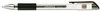 A Picture of product UNV-39510 Universal™ Comfort Grip® Gel Stick Roller Ball Pen Medium 0.7 mm, Black Ink, Clear/Black Barrel, Dozen
