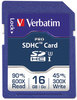 A Picture of product VER-98046 Verbatim® Pro 600X SDHC UHS-1 Memory Card,  Class 10 UHS-1, 16GB
