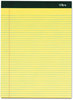 A Picture of product TOP-63376 TOPS™ Double Docket™ Ruled Pads,  8 1/2 x 11 3/4, Canary, 100 Sheets, 6 Pads/Pack