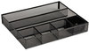 A Picture of product ROL-22131 Rolodex™ Metal Mesh Deep Desk Drawer Organizer,  Metal Mesh, Black