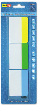 Redi-Tag® Write-On Index Tabs,  1 1/2 x 2, Blue, Green, Yellow, 30/Pack